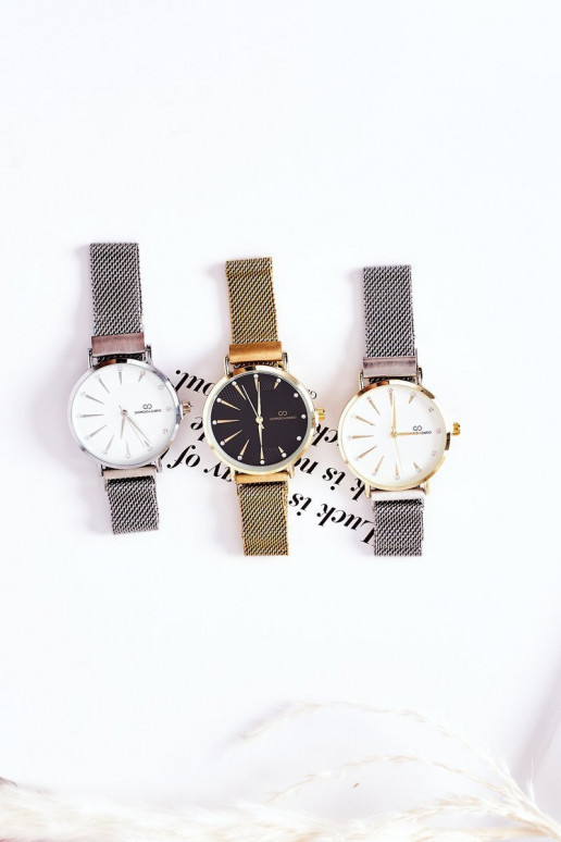 Horloge Op de armband Mesh Giorgio&Dario grijs-gouden kleur