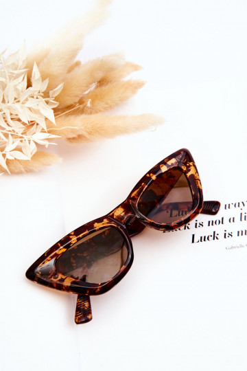 Féminin Des lunettes de soleil Oeil de chat V100045 marron 2