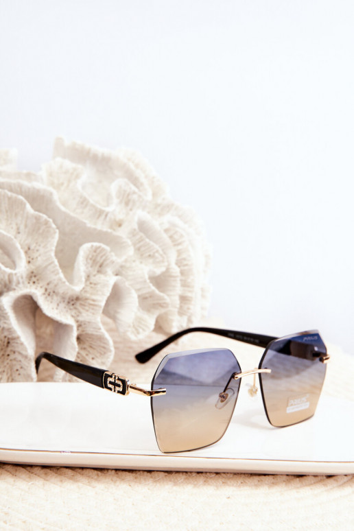 Zonnebril DamesFiltrem UV ZInart en-gouden kleur