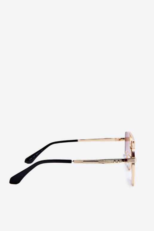 Sonnenbrille Feminin UV400 Gold-braune Farbe