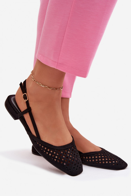 OpengeInerkte ballerinasvan eco-suèdeu zInart Farivelle