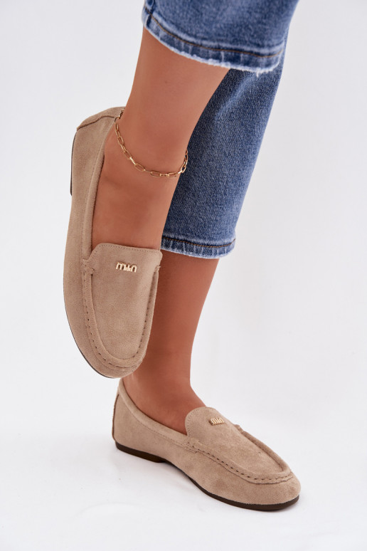 mocassins pour femmesPetitm couleur doréem Detalem beige Sarivelle