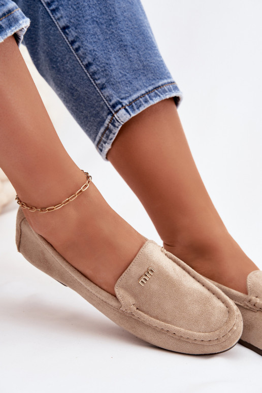 mocassins pour femmesPetitm couleur doréem Detalem beige Sarivelle