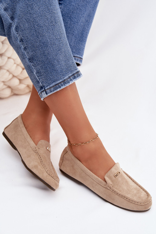 mocassins pour femmesPetitm couleur doréem Detalem beige Sarivelle