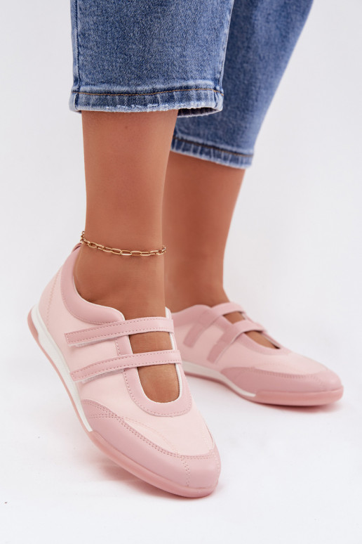 Style sportif Ballerines Féminin avec des bandes couleur rose Farvessa