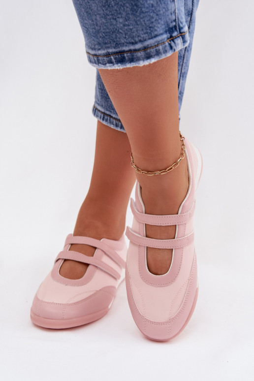 Sportieve stijl Ballerinas Dames Met Strepen roze Farvessa