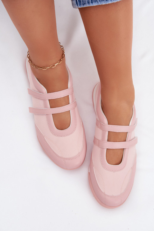 Style sportif Ballerines Féminin avec des bandes couleur rose Farvessa