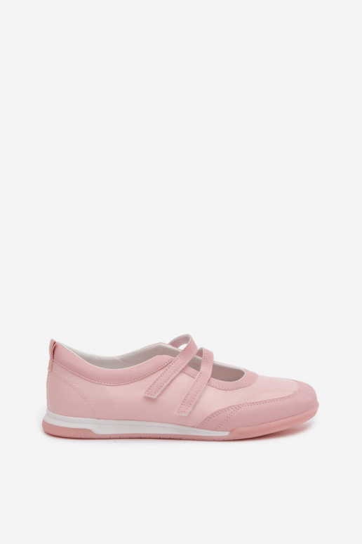 Style sportif Ballerines Féminin avec des bandes couleur rose Farvessa