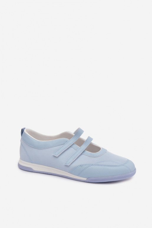 Sportlicher Stil Ballerinas Feminin mit Streifen blaue Farbe Farvessa