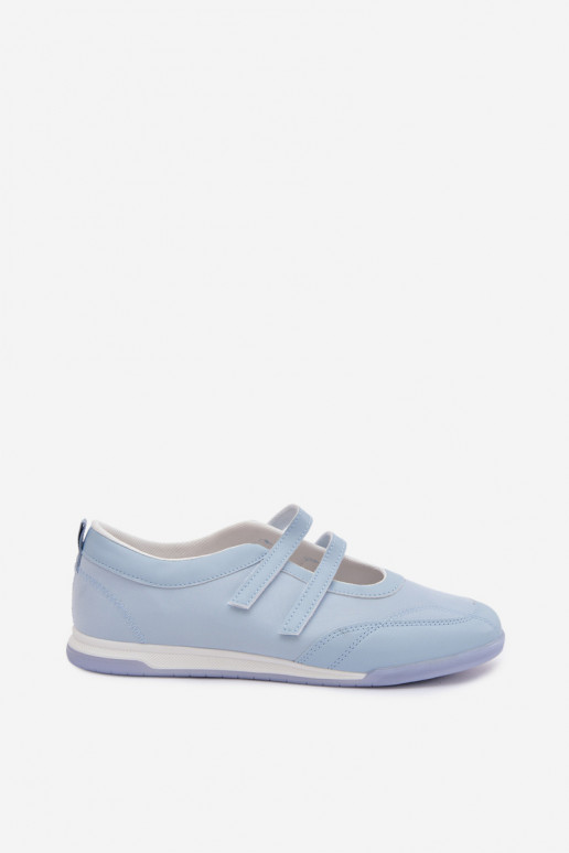 Style sportif Ballerines Féminin avec des bandes couleur bleue Farvessa