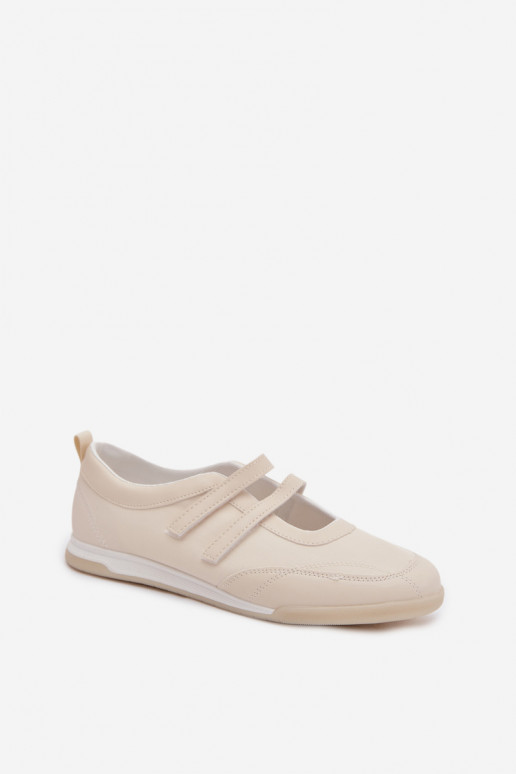 Style sportif Ballerines Féminin avec des bandes beige Farvessa