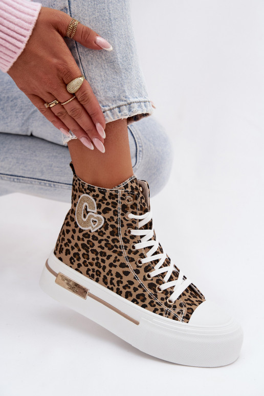 Leopardprint Meloria platform sandalen