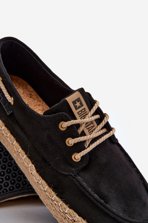 Espadrilles Männlich mit Schnürsenkeln Big Star NN174051 schZuarze Farbe