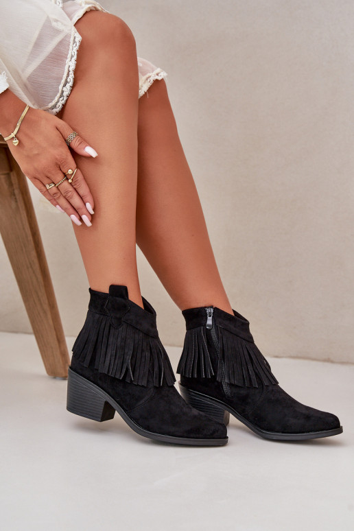 Laarzen in coInboystijl Dames Opar het kasteel van eco-suèdeoIne zInart S.Barski HY42-127