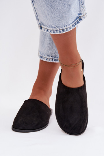 Dames slippers van kunstsuède in zwart „Veronelle"