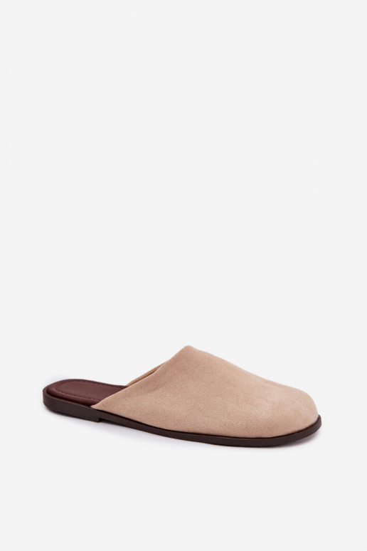 Chaussons Appartement pour femmesen daim écologiqueu beige Veronelle