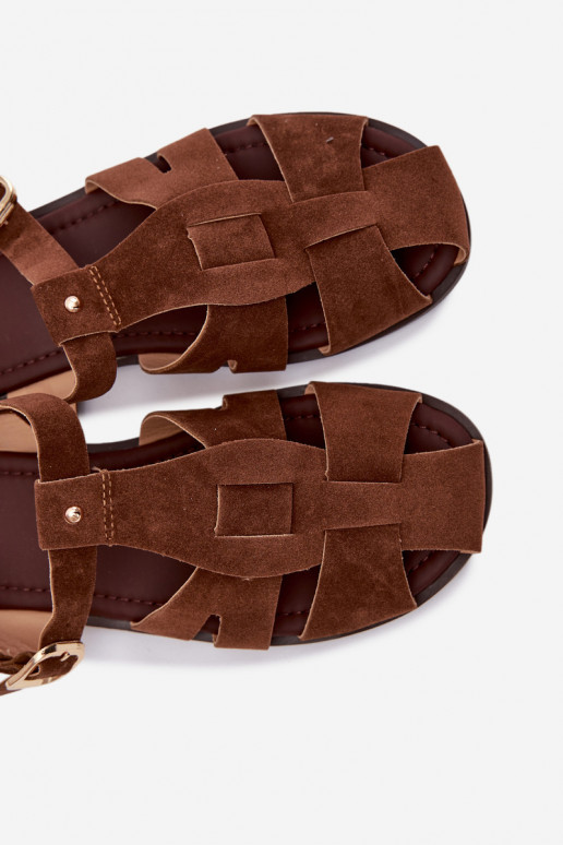 Sandales pour femmes Rzymianki isocèle marron Belanessa