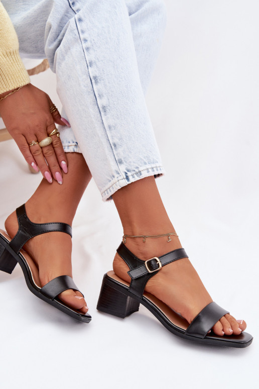 Sandales pour femmes Eko Peau Klocke couleur noire Sabela