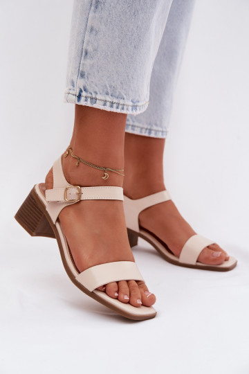 Dames sandalen Eko Leer Op Klok beige Sabela 2