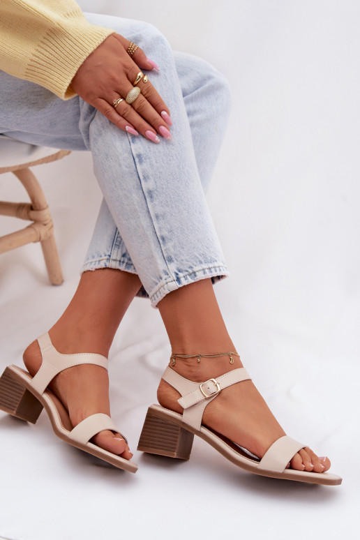 Damensandalen Eko Haut Klocke Beige Sabela