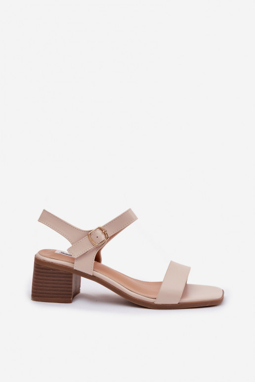 Dames sandalen Eko Leer Op Klok beige Sabela