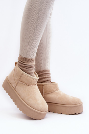 Bottes de neige pour femmes avec plateforme couleur ivoire Mennja 2