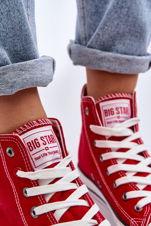 Féminin Modèle classique chaussures de loisirs à semelles Big Star T274024 couleur rouge