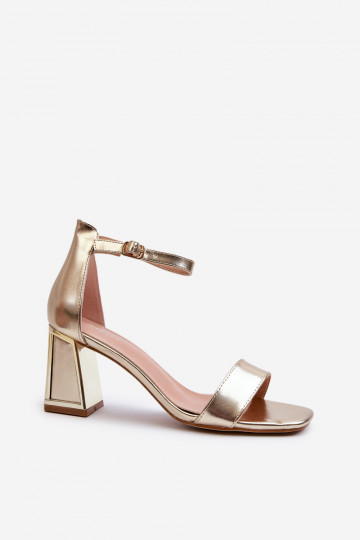 sandalen met hakken gouden kleur Pholia