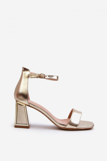 sandalen met hakken gouden kleur Pholia 2
