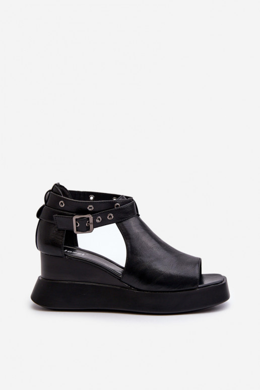 Dames sandalen met platform I Koturnie van ecoleer zInart Hloeli