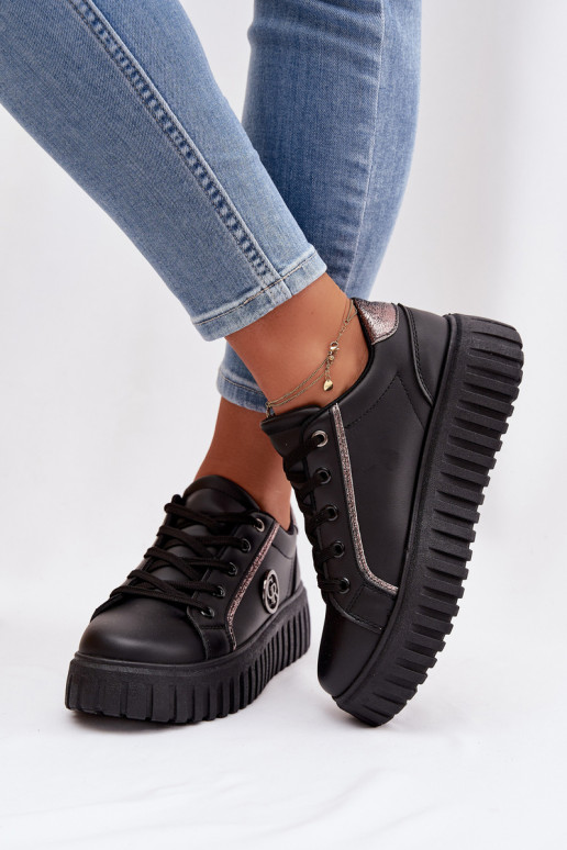 Sneakers model schoenen Dames met platform Met sierlijk Detalem zInart Iselora