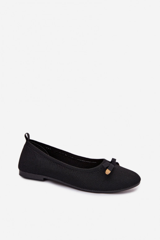 Ballerines avec des rubans couleur noire Amelivra
