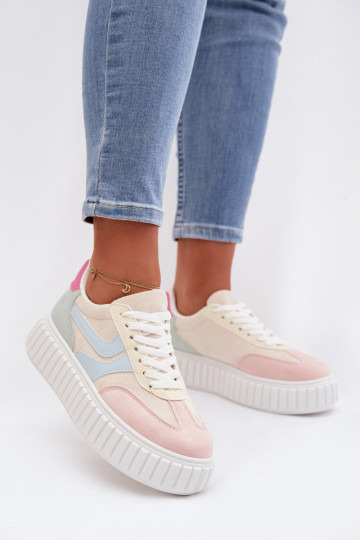 Sneakers model schoenen Dames met platformvan eco-suèdeu Verschillende kleuren Cadrina