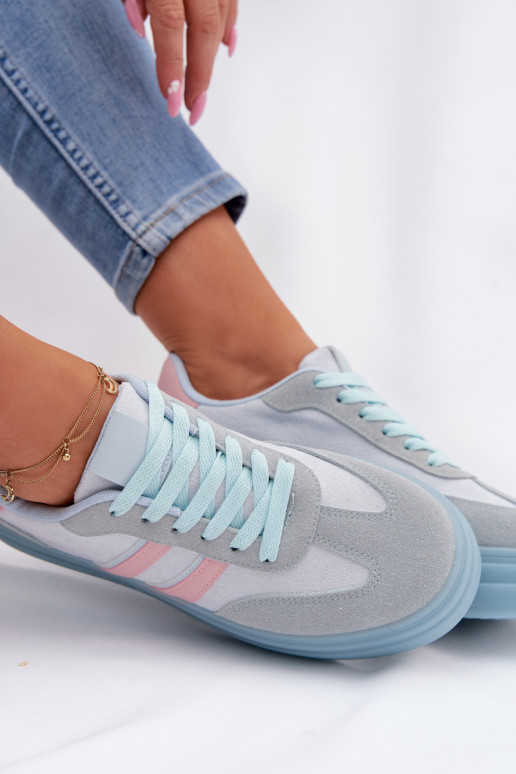 Sneakers model schoenen Dames met platform blauIn Galleria