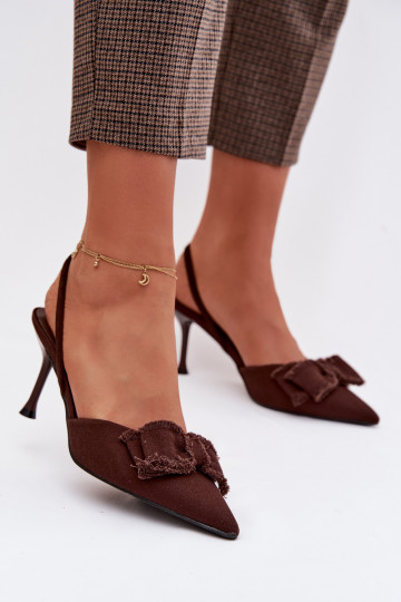 Sandales pour femmes avec des talons fins avec des rubans CzekoladoÀe Hestia 2