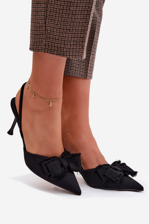 Dames sandalen met dunne hakken met linten zInart Hestia