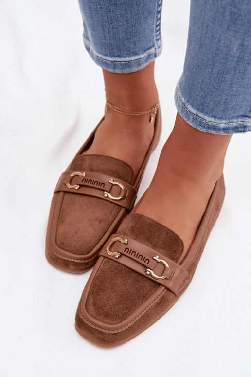 Mocassins Mocassins Féminin Avec des décorations Élément marron Evelora