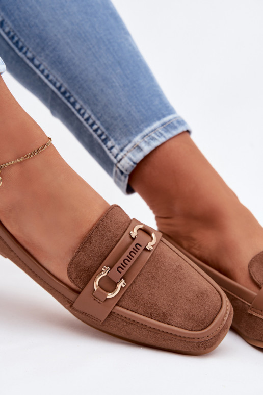 Mocassins Mocassins Féminin Avec des décorations Élément marron Evelora