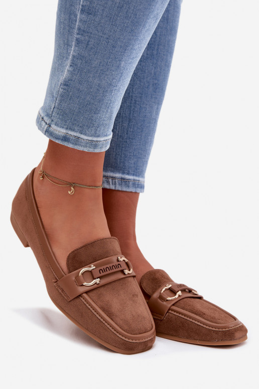 Mocassins Mocassins Dames Met sierlijk Element bruine kleur Evelora