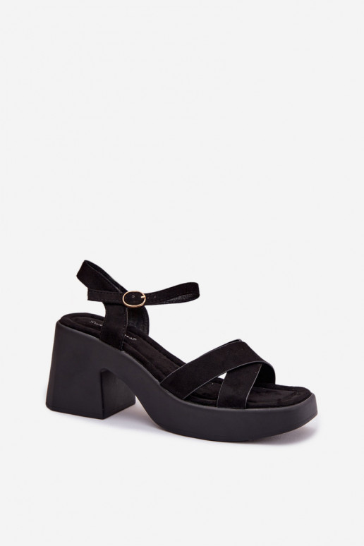 Dames sandalen Op een enorme paalvan eco-suèdeu zInart Tereza