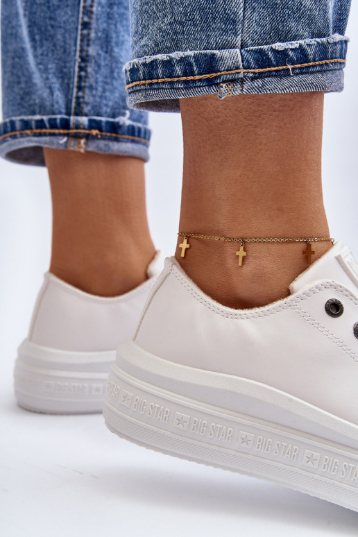 Faible Chaussures de loisirs réchauffer couleur blanche Big Star MM274029