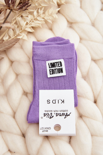 Kindisch Glatt SockenErmöglichtszyZuką Violette Farbe