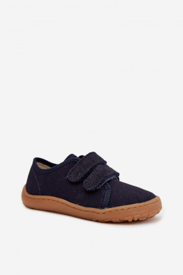Kinder Barfuß-Sandalen Froddo Canvas G1700440-2 dunkelblau