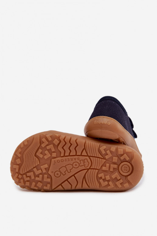 Slippers Kinderen Barefoot Froddo Canvas G1700440-2 donkerblauIn
