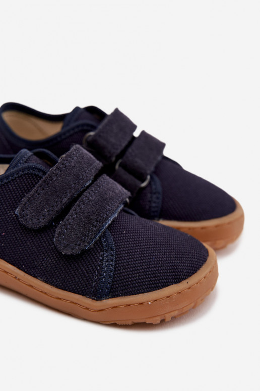 Chaussons Puéril Barefoot Froddo Canvas G1700440-2 bleu foncé