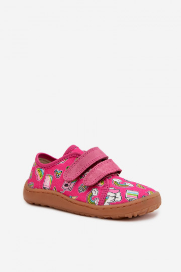 Kinderpantoffels Barefoot Froddo Canvas G1700440-10 roze kleur