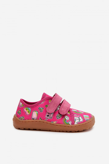Kinderpantoffels Barefoot Froddo Canvas G1700440-10 roze kleur 2