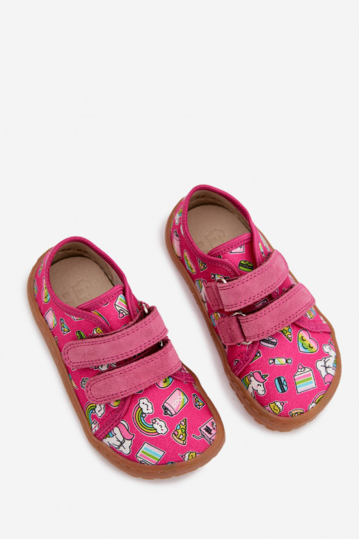 Slippers Kinderen Barefoot Froddo Canvas G1700440-10 roze