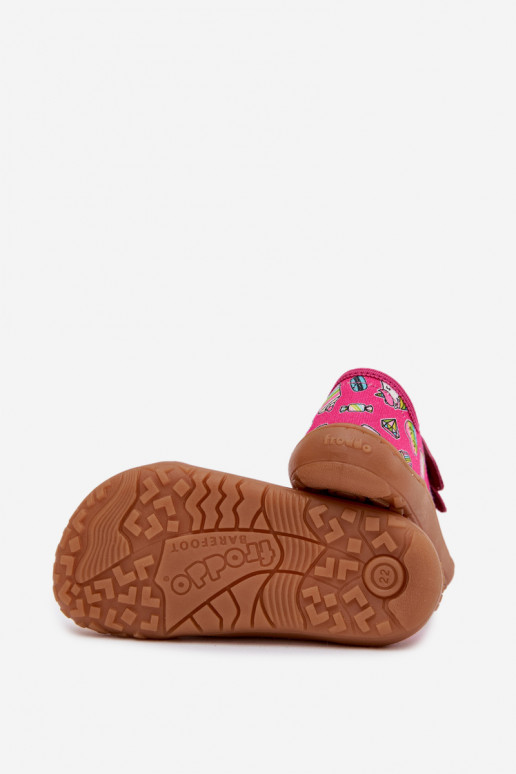 Slippers Kinderen Barefoot Froddo Canvas G1700440-10 roze