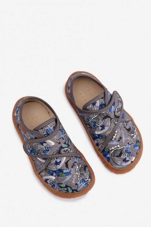 Chaussons Puéril garçons avec attaches adhésives Barefoot Surfer Froddo G1700438-7 couleur grise